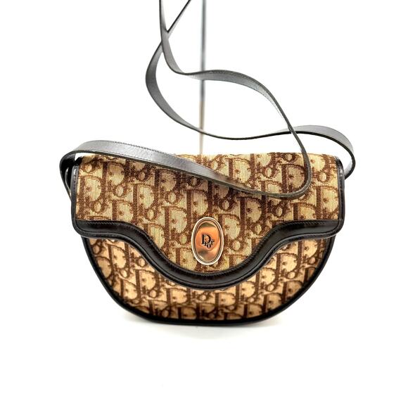 Christian Dior Monogram Trotter Flap Bag with Brown Trim*BEAUTIFUL CONDITION - Picture 4 of 14